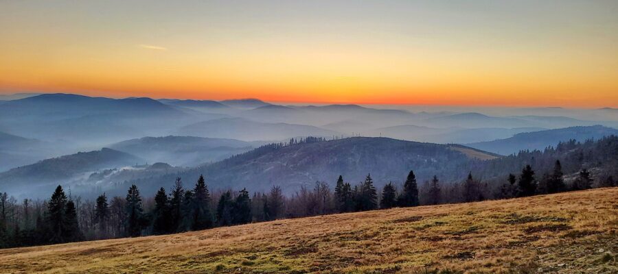 mountains, sunset, poland